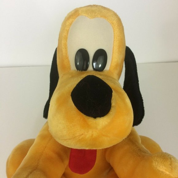 Walt Disney Company Pluto Dog Plush 16" Sitting Large Stuffed Animal Tongue Out - Picture 2 of 12